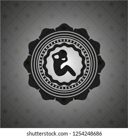 crunch icon inside dark badge