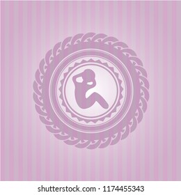 crunch icon inside pink icon or emblem