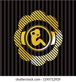 crunch icon inside shiny badge