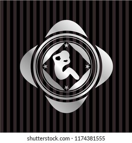 crunch icon inside silver shiny emblem