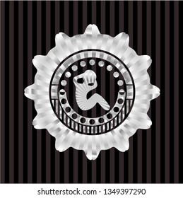 crunch icon inside silver shiny emblem