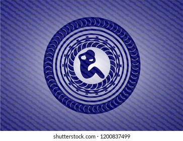 crunch icon with jean texture