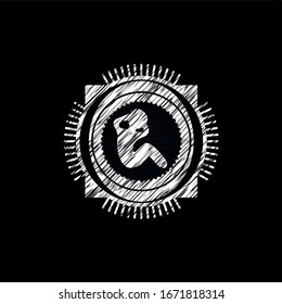 crunch icon on chalkboard, vector illustration, pretty design