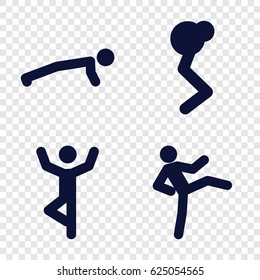 Crunch icons set. set of 4 crunch filled icons such as 