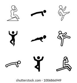 Crunch icons. set of 9 editable filled and outline crunch icons such as