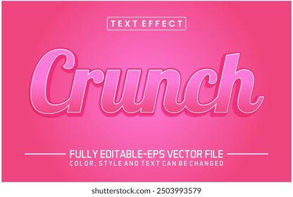 Crunch pink font Text effect editable