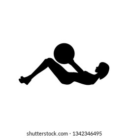 Crunches exercise workout silhouette