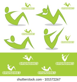 Crunches icons - vector illustration