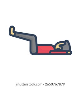 Crunches Vector Icon which can easily modify or edit

