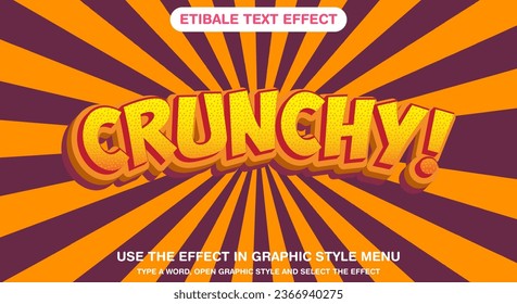 Crunchy 3d editable text effect template