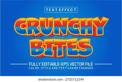  Fonte de bites crocantes Efeito de texto editável