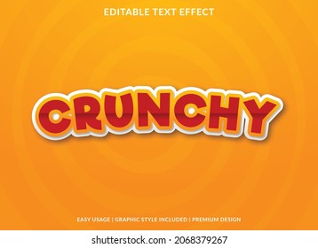 crunchy editable text effect with abstract and premium style use for business logo and brand