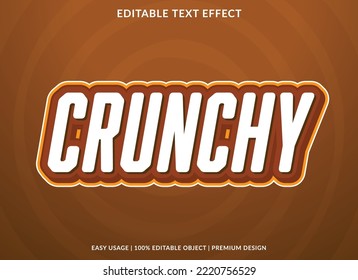 crunchy editable text effect template use for business logo and brand