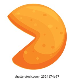 Ícone de assar de biscoito da sorte crocante isolado no fundo branco