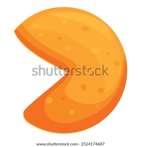 Crunchy fortune cookie craving baking icon isolated on white background