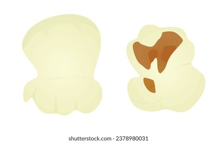 Crunchy aisló palomitas de maíz. ilustración vectorial