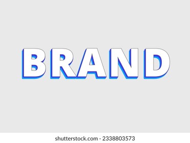 Crunchy text effect template with 3d bold style use for logo Pro Vector