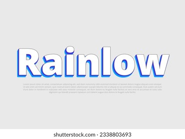 Crunchy text effect template with 3d bold style use for logo Pro Vector