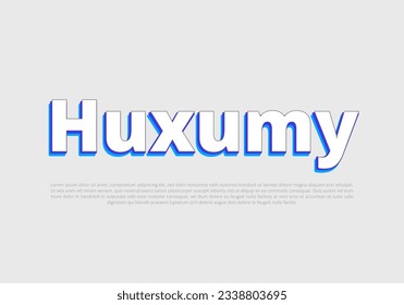 Crunchy text effect template with 3d bold style use for logo Pro Vector