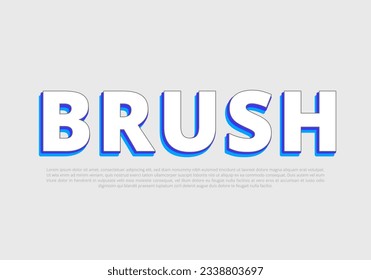 Crunchy text effect template with 3d bold style use for logo Pro Vector