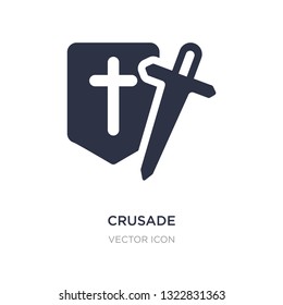 crusade icon on white background. Simple element illustration from Religion concept. crusade sign icon symbol design.