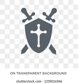 Crusade icon. Trendy flat vector Crusade icon on transparent background from Religion  collection. 