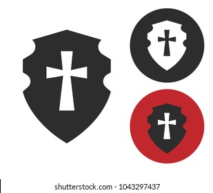 Crusade Shield vector icon