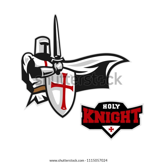 Crusader Holy Knight Mascot Logo