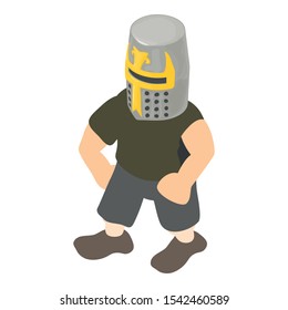 Crusader icon. Isometric illustration of crusader vector icon for web