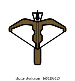 crusader knight crossbow flat icon