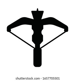 crusader knight crossbow simple icon