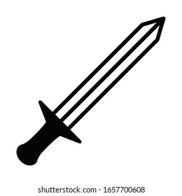 crusader knight sword simple icon