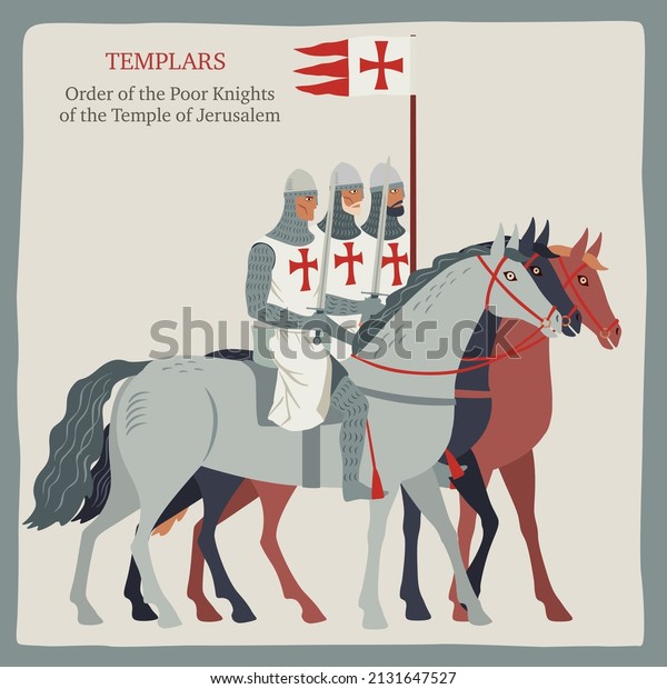 Crusader Templars. Three Knight Riders