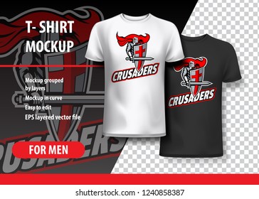 Crusaders Logo T-shirt template, Vector graphics