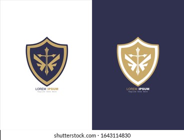 Crusaders Shield With Cross Vector