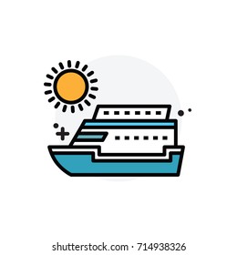 Cruse concept Isolated Line Vector Illustration editable Icon