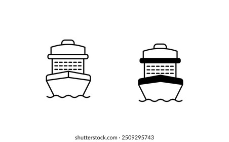 Diseño de icono de crucero con fondo blanco Ilustración de stock