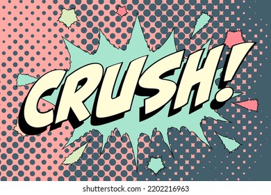 Crush Abstract cartoon frame vector background design balloon. sketch