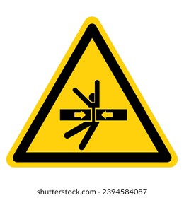 Crush Body Hazard Symbol Sign, Vector Illustration, Isolate On White Background Label .EPS10