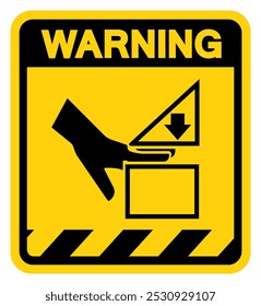 Crush Of Finger Hazard Warning Sign, Vector Illustration, Isolate On White Background Label.EPS10