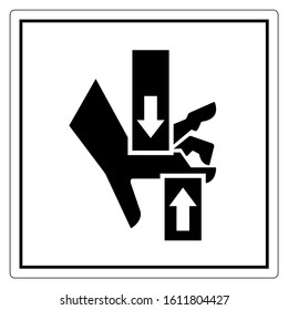 Crush Hand Top Bottom Symbol Sign, Vector Illustration, Isolate On White Background Label .EPS10