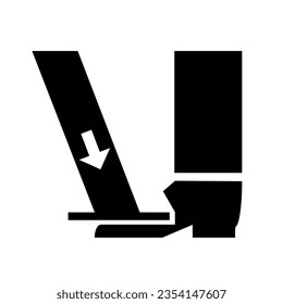Crush Hazard Black Icon ,Vector Illustration, Isolate On White Background Label. EPS10