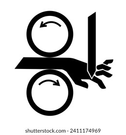 Crush Hazard Black Icon,Vector Illustration, Isolate On White Background Label. EPS10