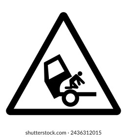 Crush Hazard Stay Clear Of Raised Cab Symbol Sign, Vector Illustration, Isolate On White Background Label .EPS10