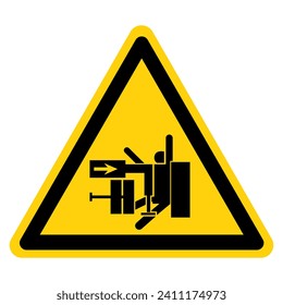 Crush Hazard Symbol Sign, Vector Illustration, Isolate On White Background Label .EPS10