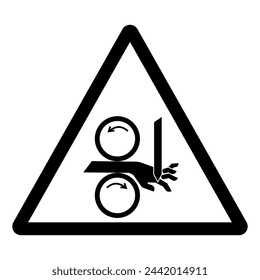 Crush Hazard Symbol Sign, Vector Illustration, Isolate On White Background Label .EPS10