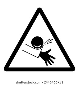 Crush Hazard Symbol Sign, Vector Illustration, Isolate On White Background Label .EPS10