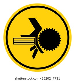 Crush Hazard Symbol Sign, Vector Illustration, Isolate On White Background Label. EPS10