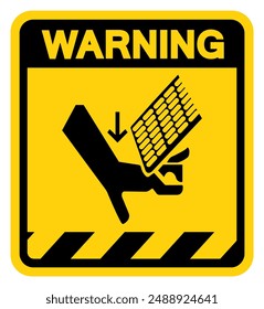 Crush Hazard Warning Sign, Vector Illustration, Isolate On White Background Label. EPS10