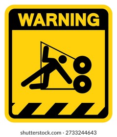 Crush Hazard Warning Sign, Vector Illustration, Isolate On White Background Label.EPS10